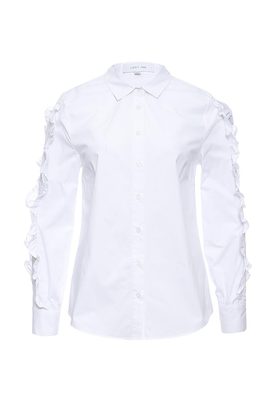 LOST INK  WHITE SHIRT WITH RUFFLE SLEEVE