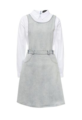 LOST INK  TILLY DENIM & SHIRTING DRESS